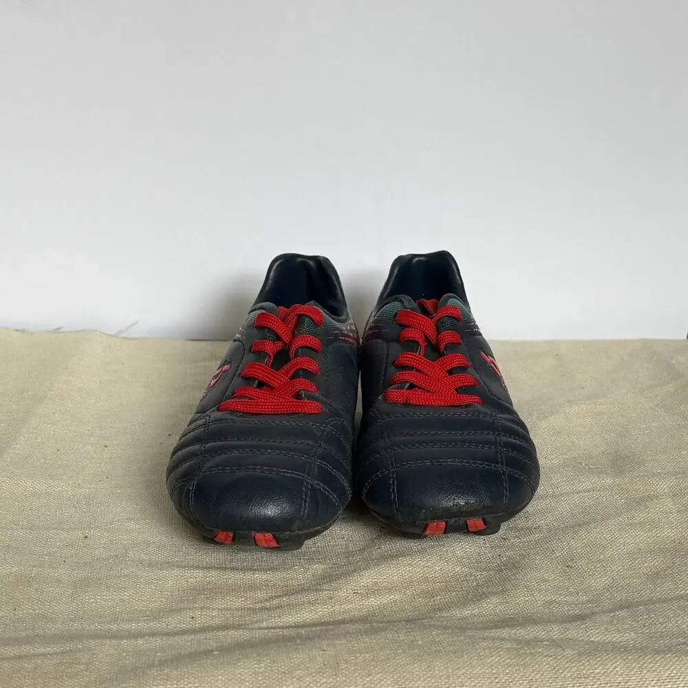 Brava Soccer Boys Size 1D Navy Blue Red Molded Cleats Youth Football Outdoor